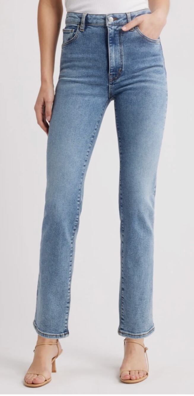 FRAME The Pencil High Waisted Straight Leg Ankle Jeans Blue 26